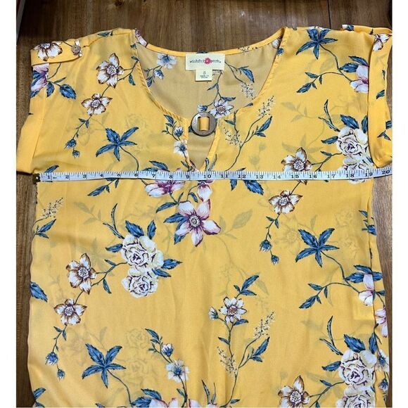 Wishful Park Women’s Floral Print Shirt Top Size Small Multicolored Tie Front - Picture 6 of 7